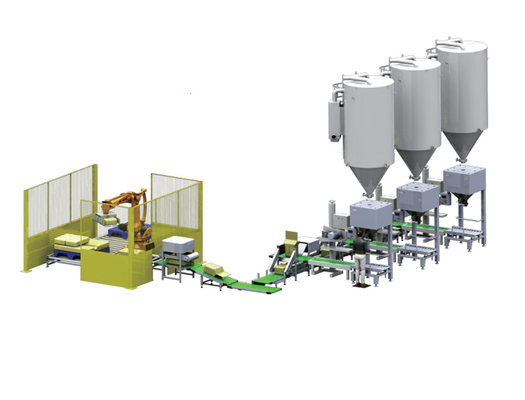 Reis-Düngemittel-Kugel-Verpackungsmaschine PLC-Steuerplastikgewichts-Maschine OWP-A